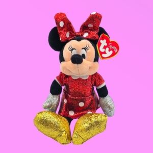 Ty Beanie Baby Disney Minnie Mouse Sparkle Plush